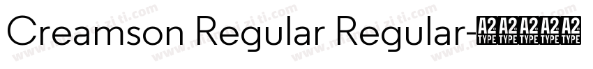 Creamson Regular Regular字体转换